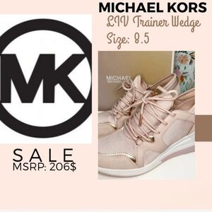 Michael Kors Liv Trainers Pink Size 8.5 NWOT
